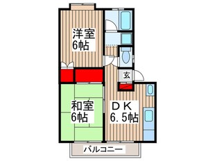 コスモハイツＡ棟の物件間取画像